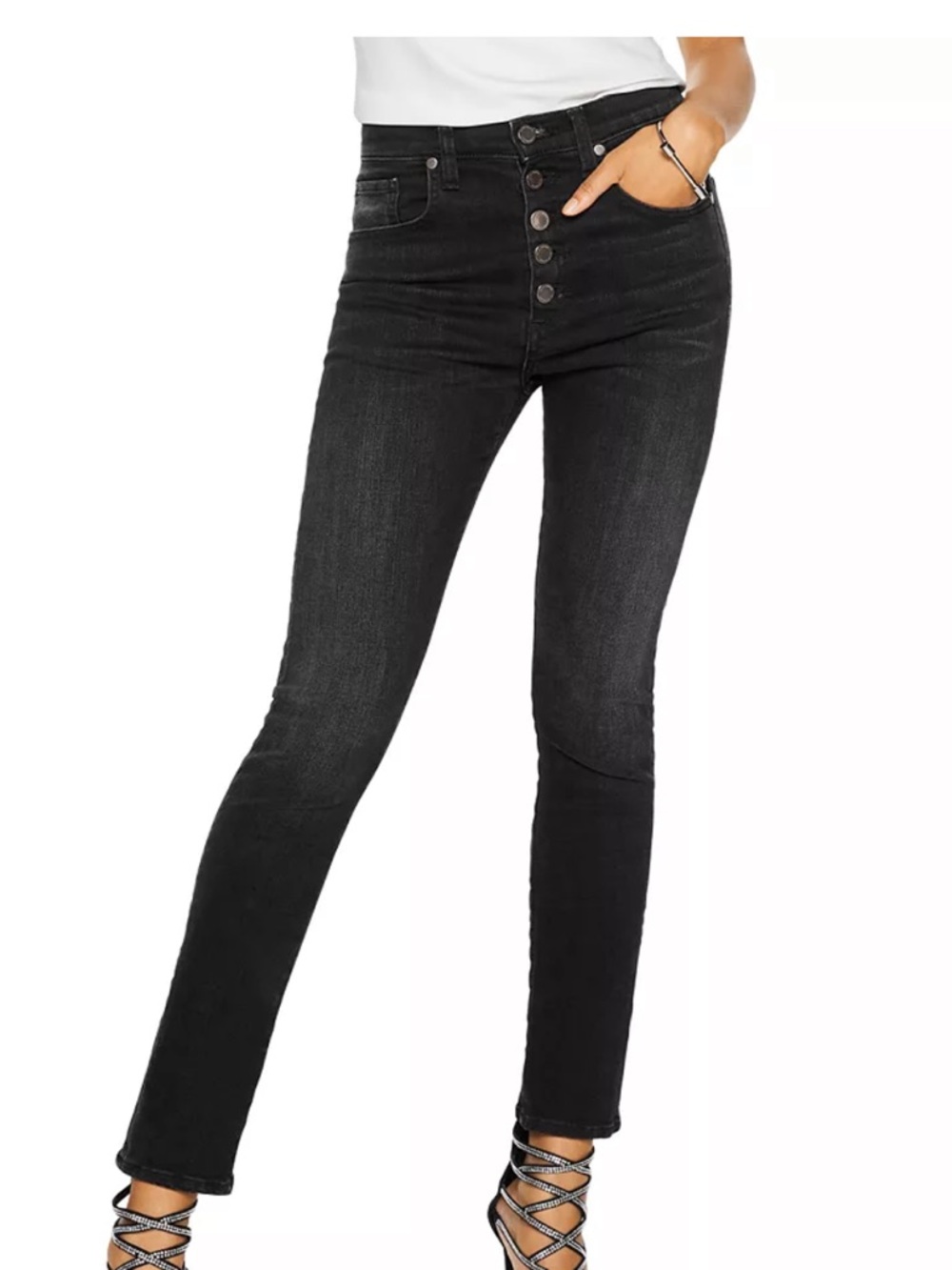 Karlie High-Rise Black Skinny Jeans